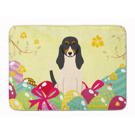Carolines Treasures Easter Eggs Swiss Hound Machine Washable Memory Foam Mat BB6044RUG